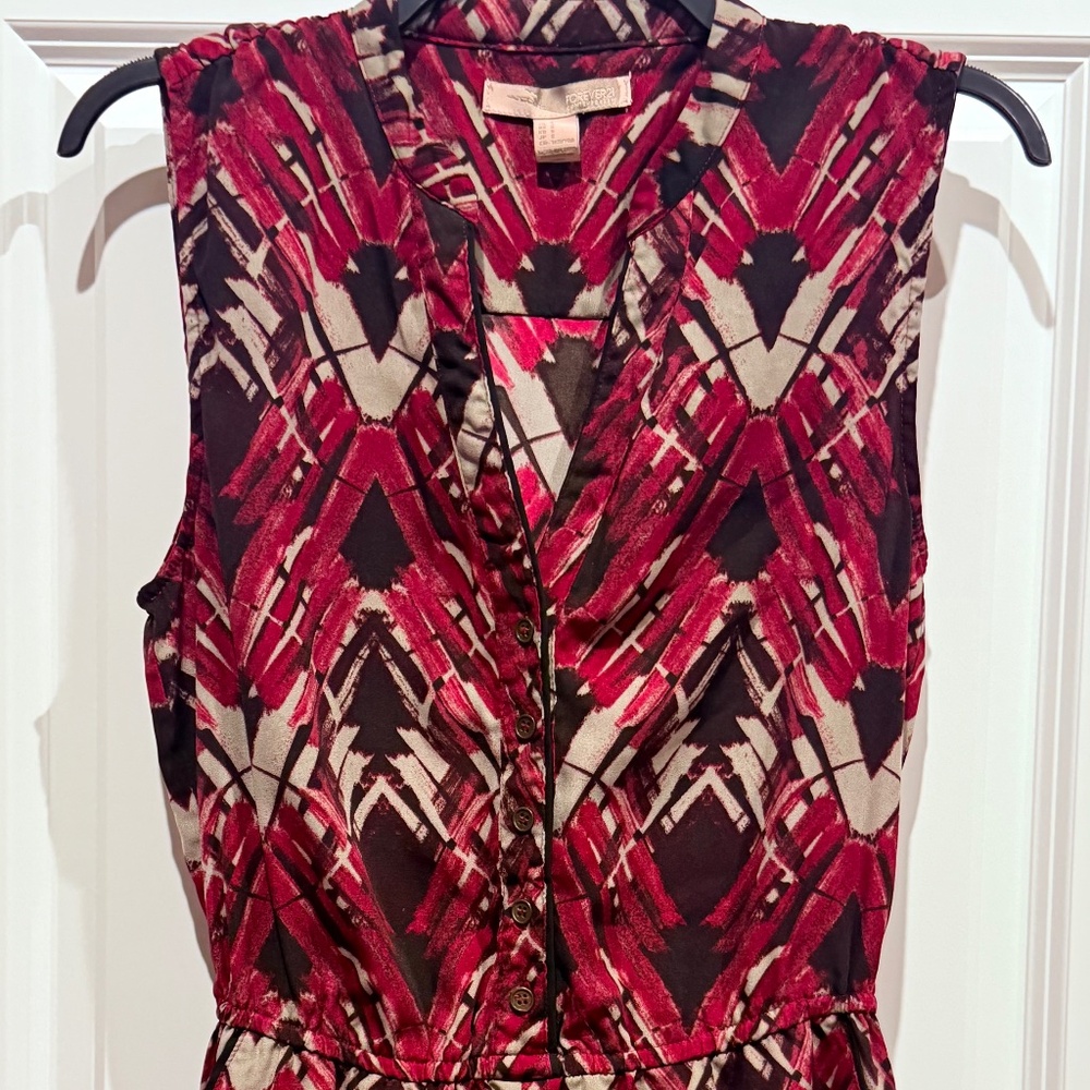 Forever 21 Sleeveless Printed Jumpsuit – Size Small